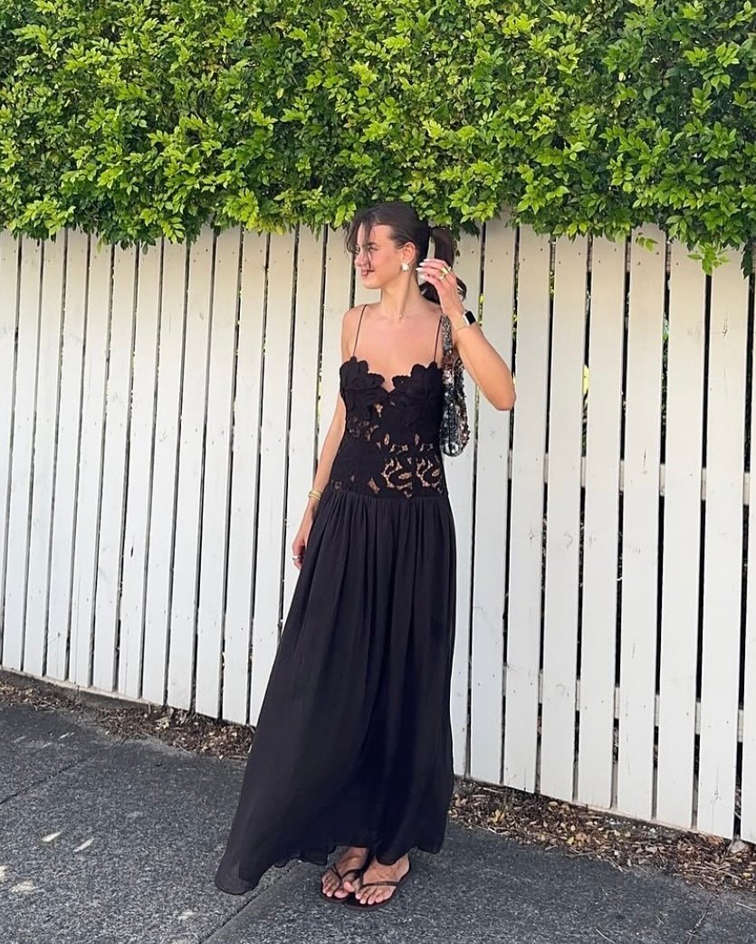 Kelli Lace Mesh Halter Evening Dress