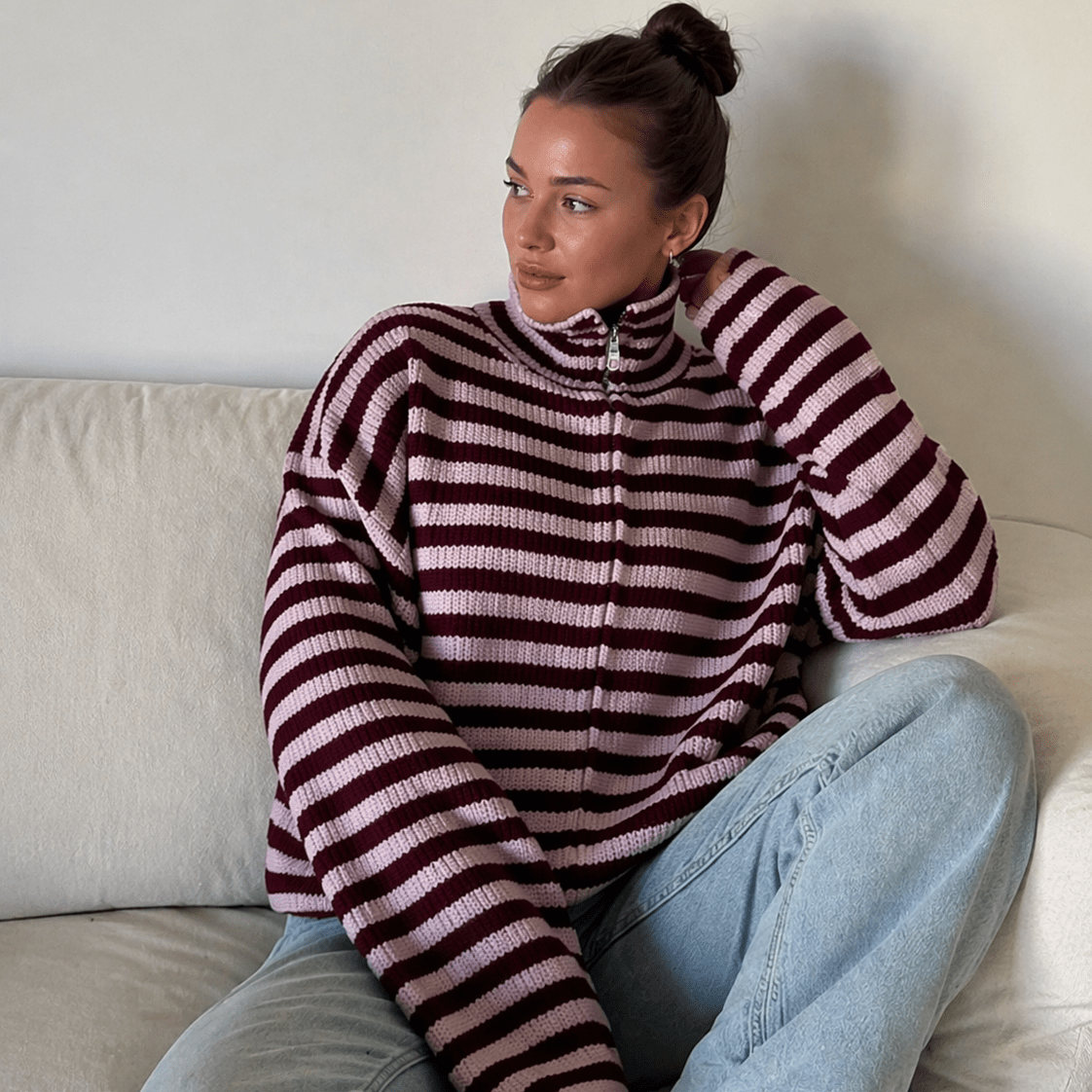 ZEYA - Adinda Knit Zip Sweater