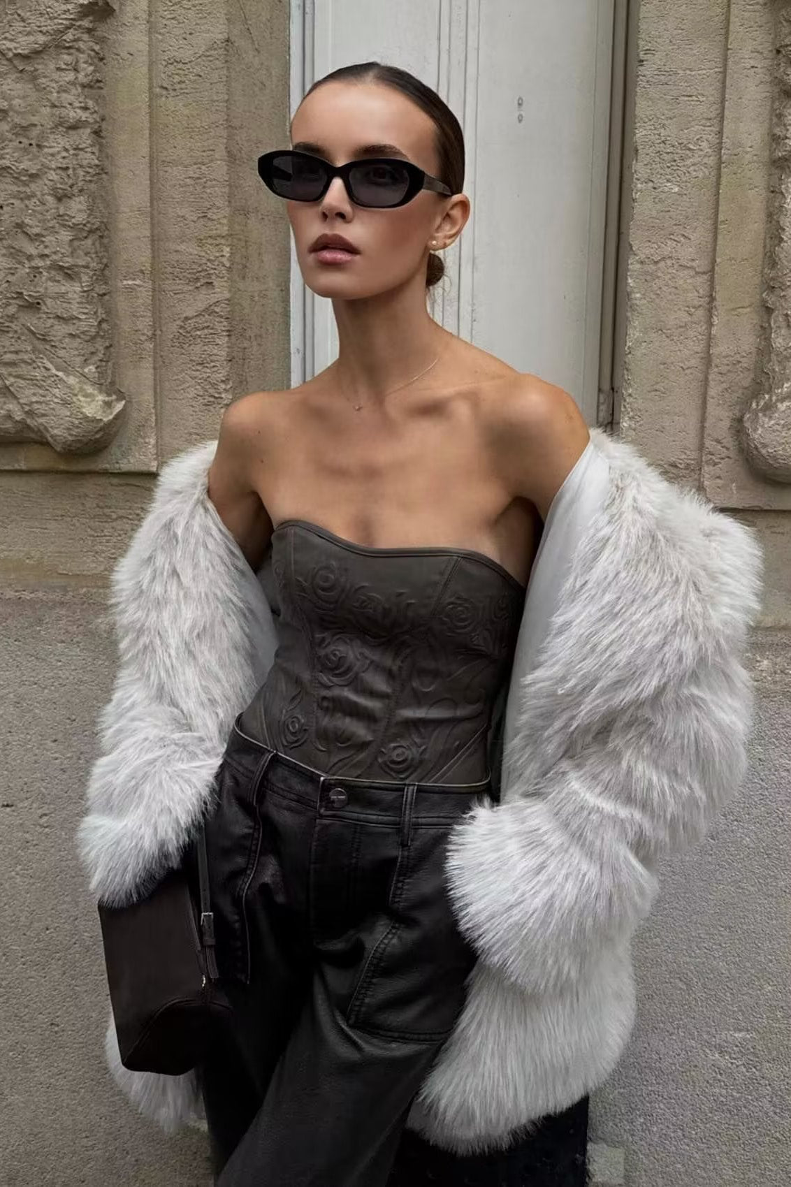 ZEYA - Agnes Mid Length faux fur Coat