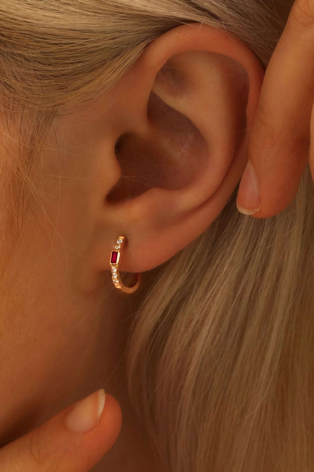 ZEYA - Amber Hoop Earrings