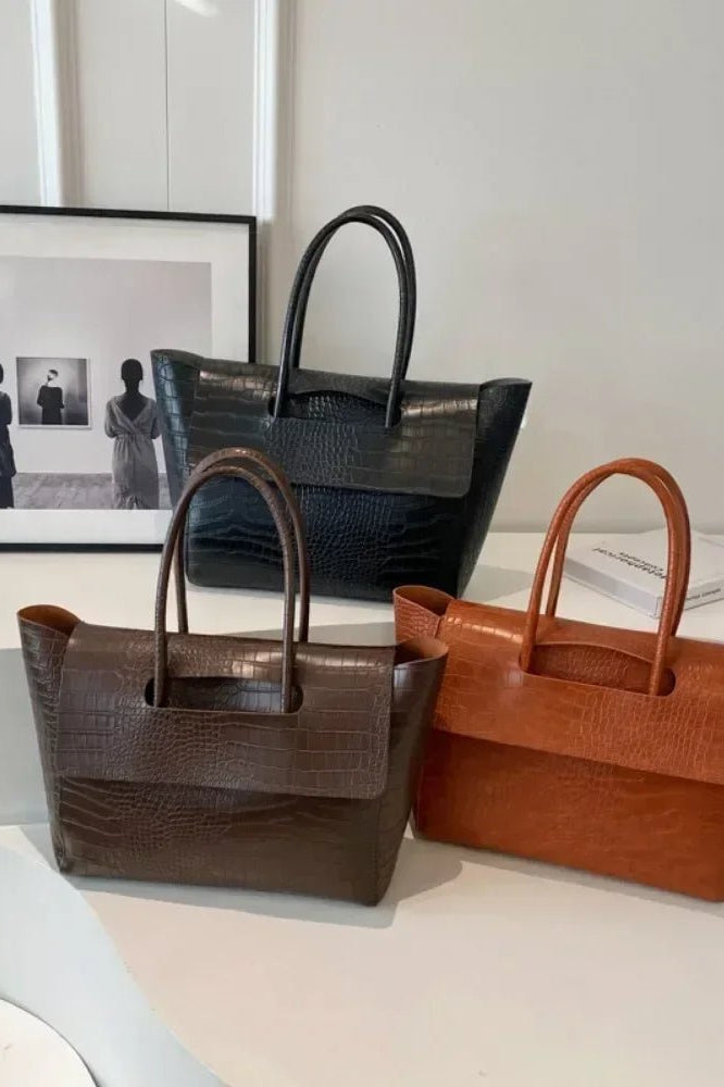 ZEYA - Amelia Embossed Leather Tote