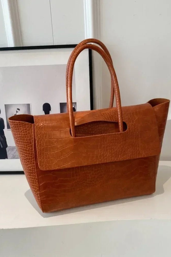 ZEYA - Amelia Embossed Leather Tote