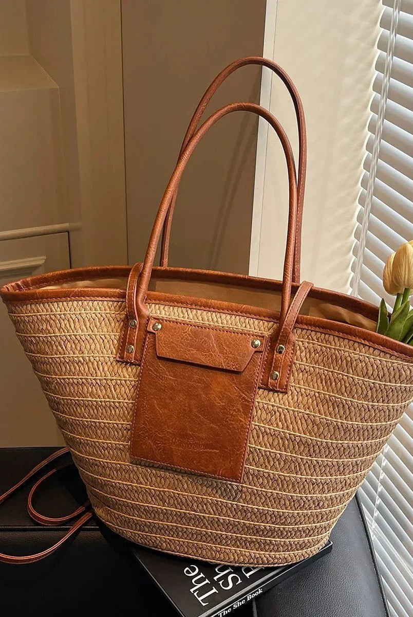 ZEYA - Aneyla Forest Woven Single-Shoulder Tote