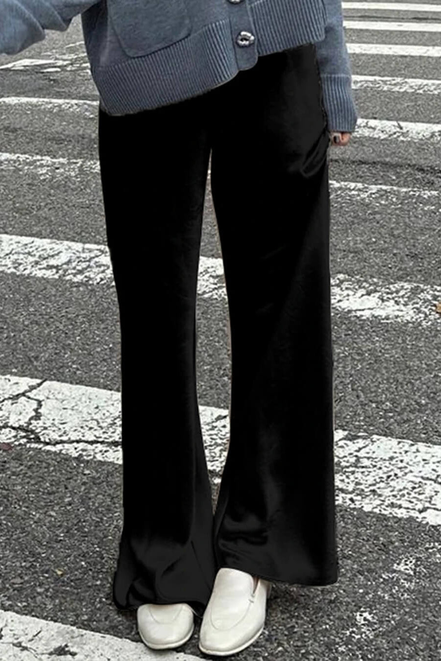 ZEYA - Angelita Satin Wide Leg Trousers