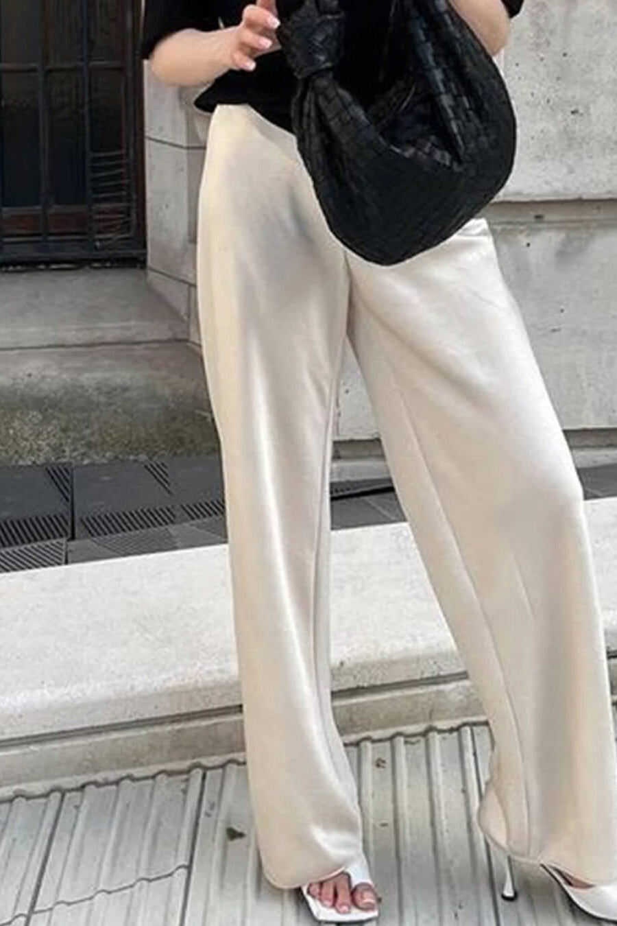 ZEYA - Angelita Satin Wide Leg Trousers