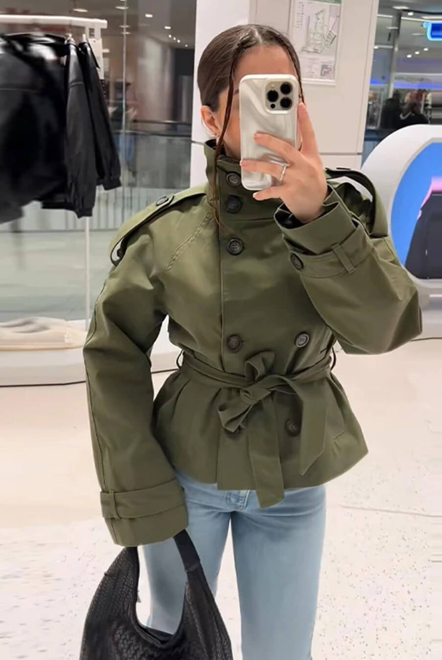 ZEYA - Anna Belted Short Trench Coat