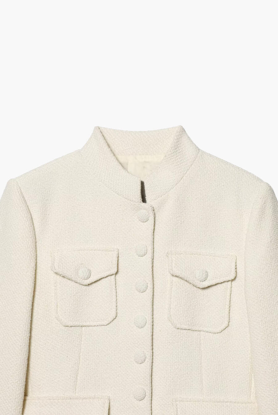 ZEYA - Anna Stand Collar Flap Pockets Blazer
