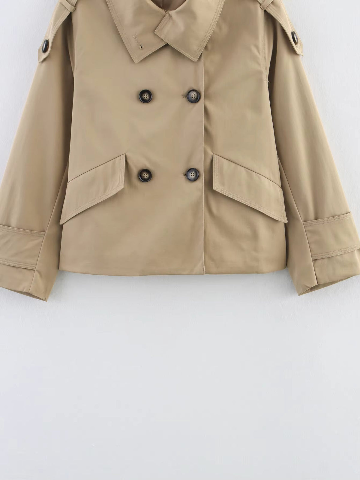 ZEYA - Audrey Beige Double Breasted Trench Coat