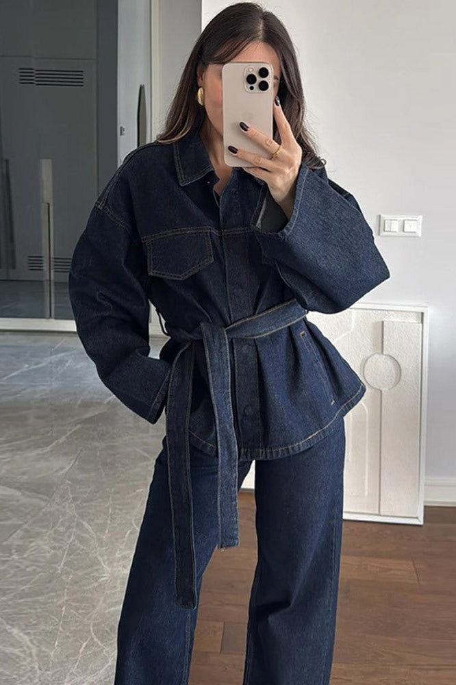 ZEYA - Avery Belted Denim Set