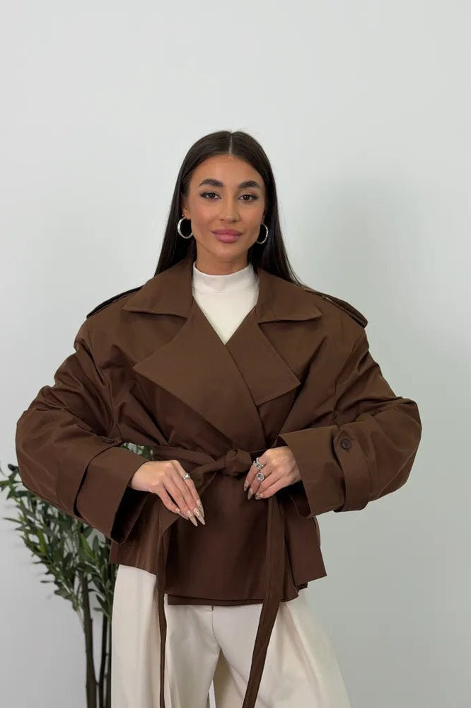 ZEYA - Candice Cropped Trench Coat