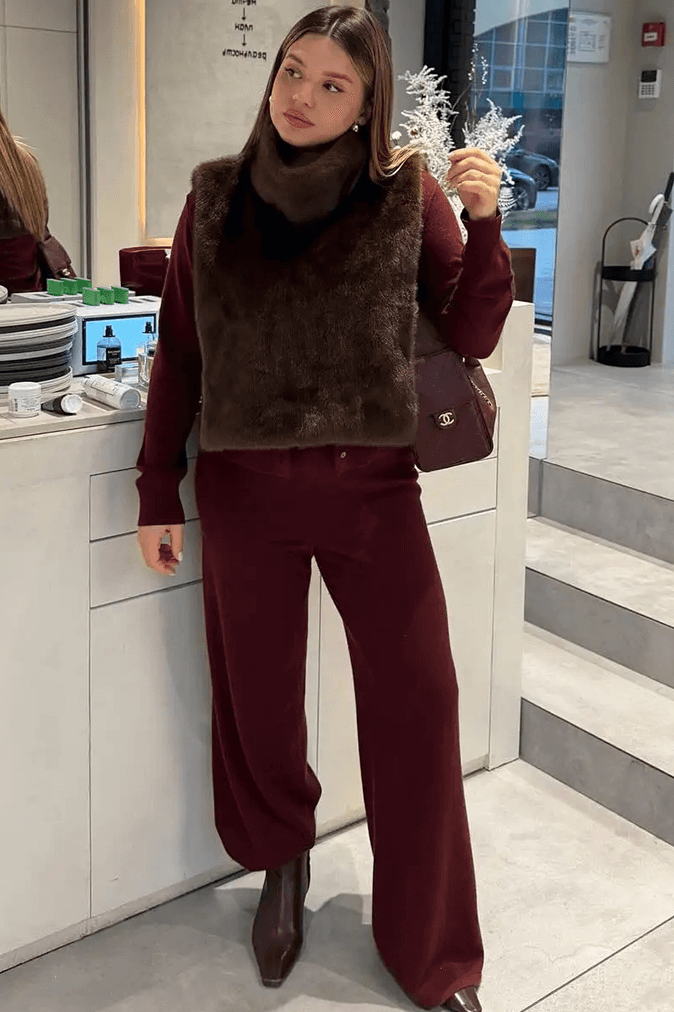 ZEYA - Carina Faux Fur Turtleneck Vest