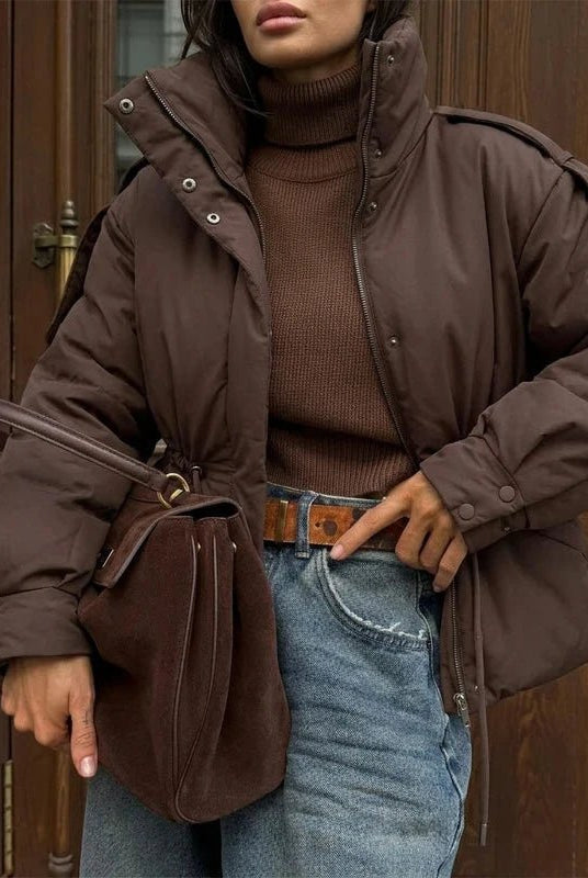 ZEYA - Carmen Oversized Drawstring Waist Puffer Jacket