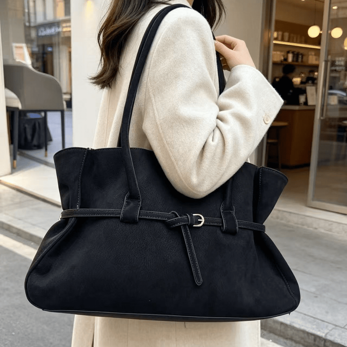 ZEYA - Daniela Belted Tote Bag