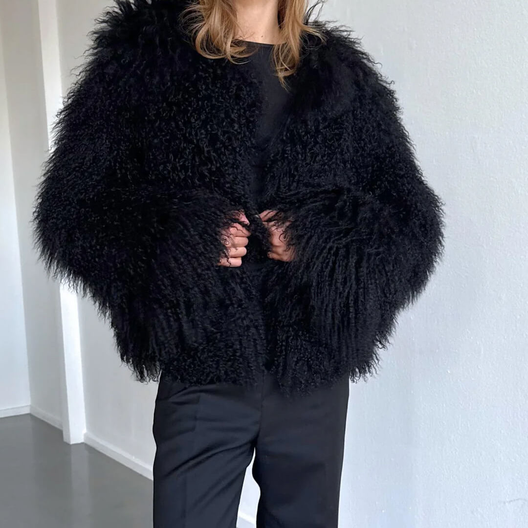 ZEYA - Diana Fluffy Cropped Faux Fur Coat