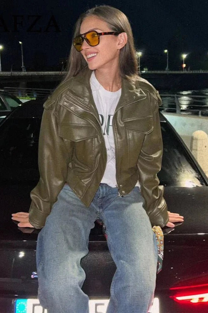 ZEYA - Eleanor Faux Leather Jacket