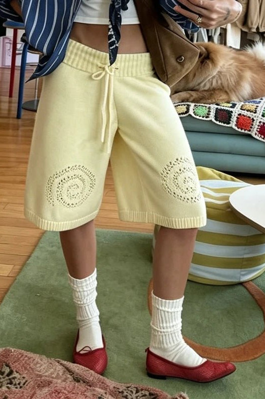 ZEYA - Evelyn Knit Wide-Leg Culotte Shorts