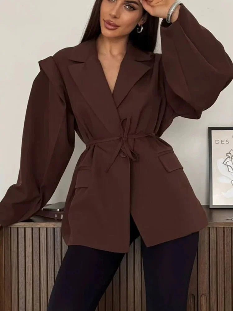 ZEYA - Filippa Wide Sleeve Belted Blazer