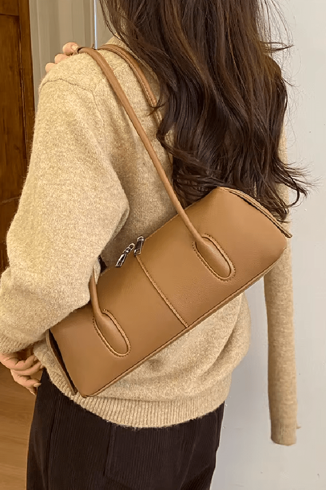 ZEYA - Hannah Cylindrical Leather Shoulder Bag