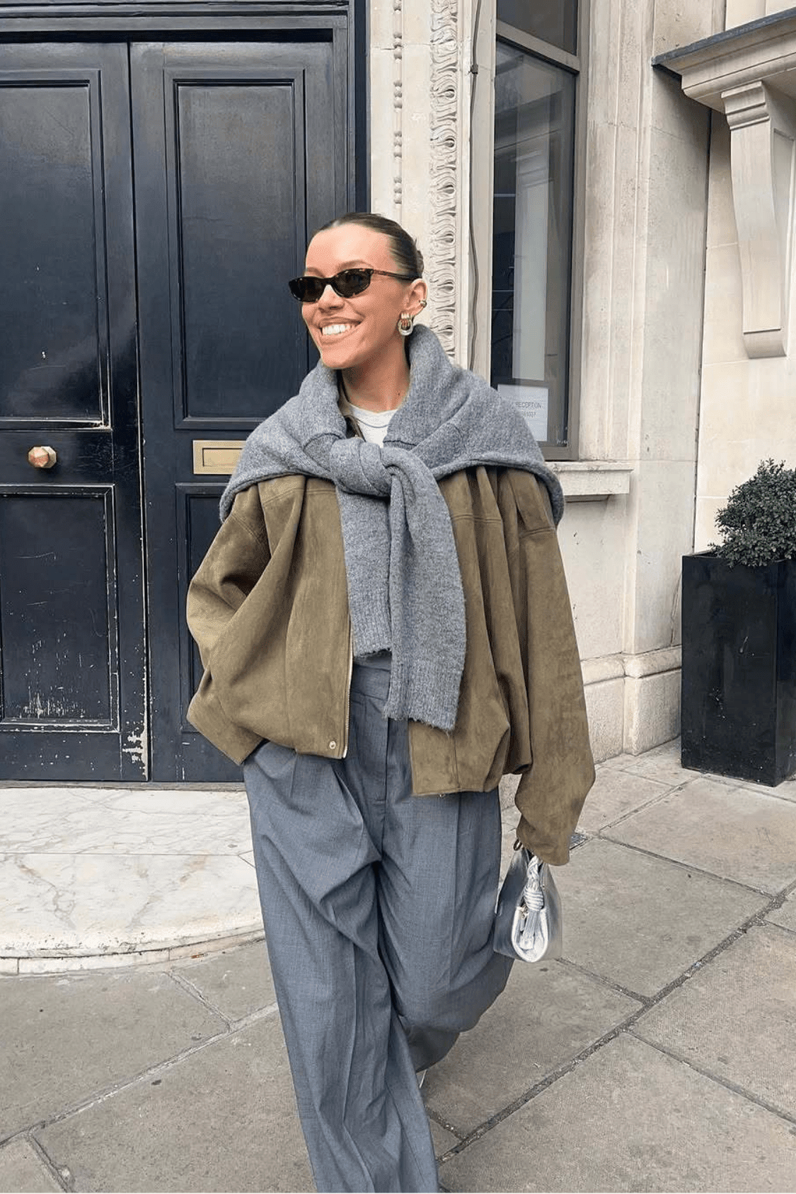 ZEYA - Helen Faux Suede Bomber Jacket