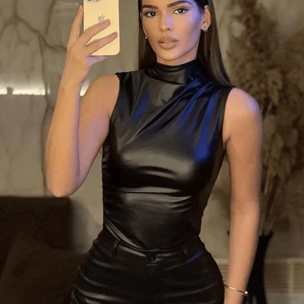 ZEYA - Hetty Faux Leather Tank Top