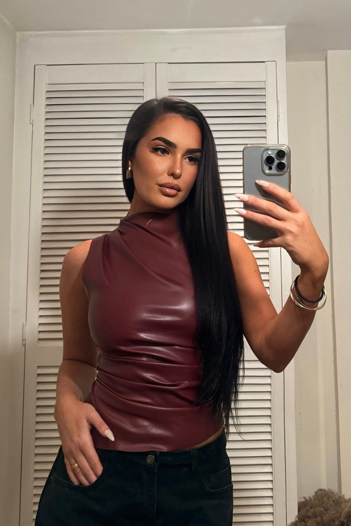 ZEYA - Hetty Faux Leather Tank Top
