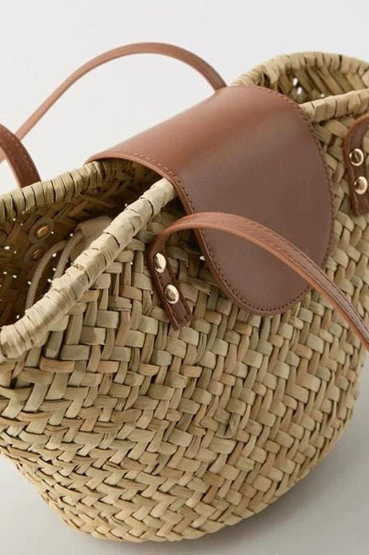 ZEYA - Ingela Woven Rattan Shoulder Bag