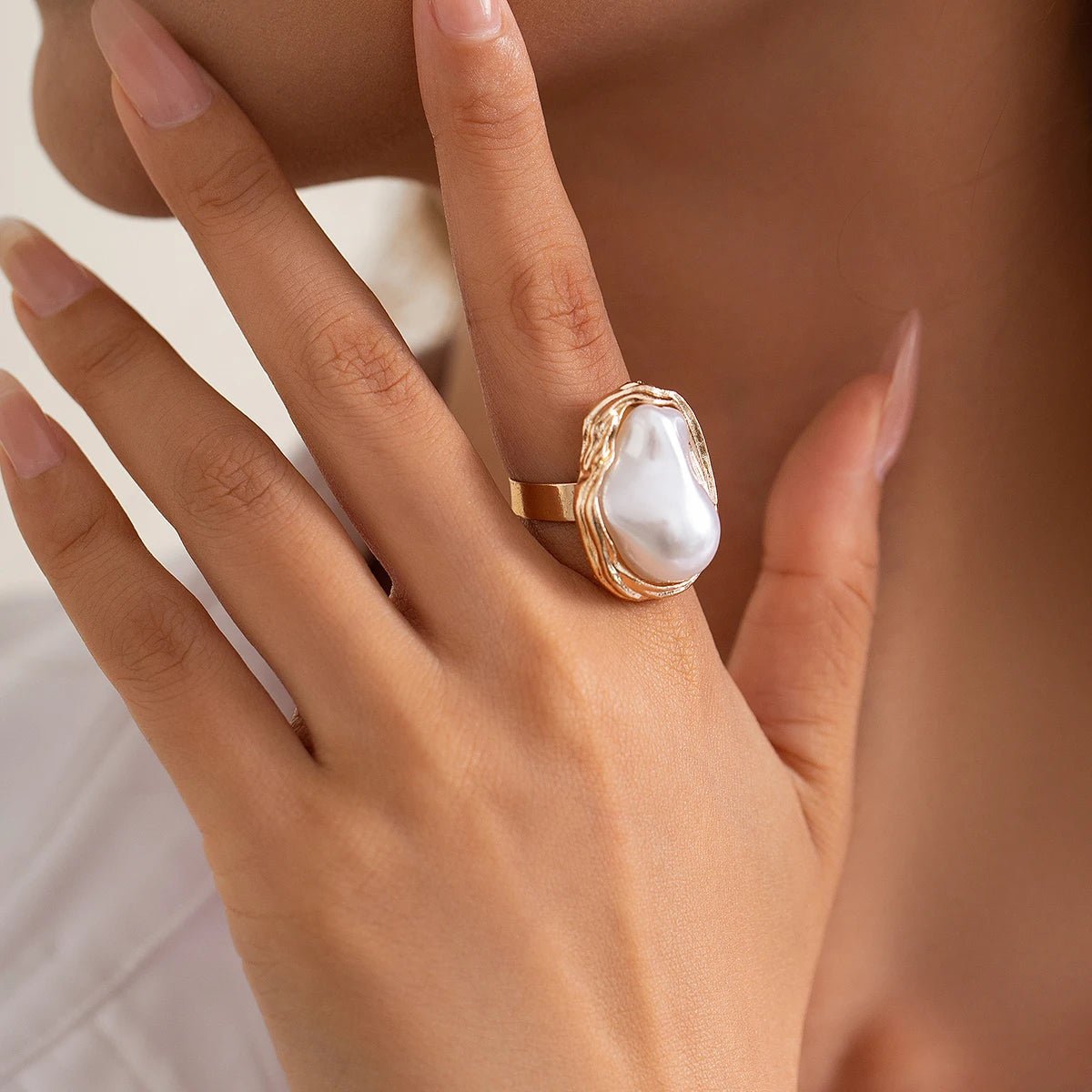 ZEYA - Ivy Adjustable Pearl Ring