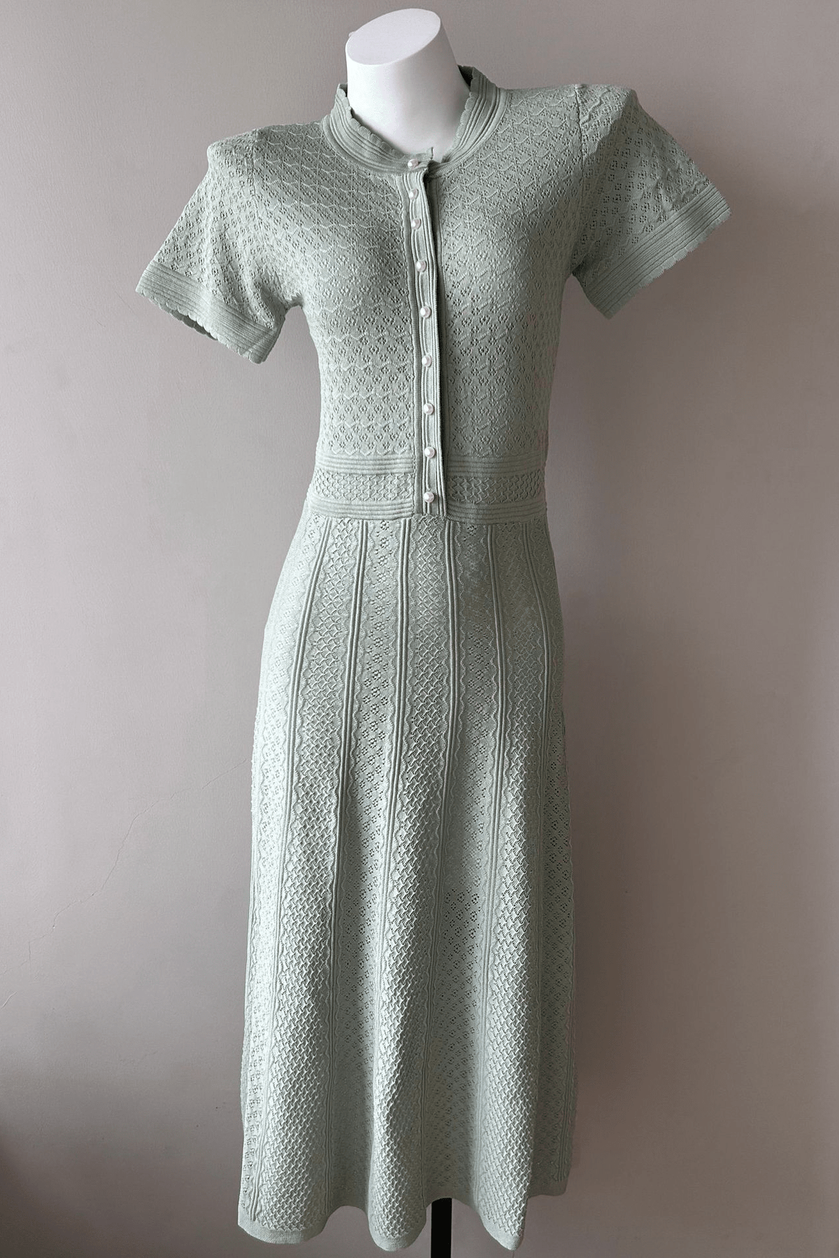 ZEYA - Rebecca Half Button Knitted Midi Dress