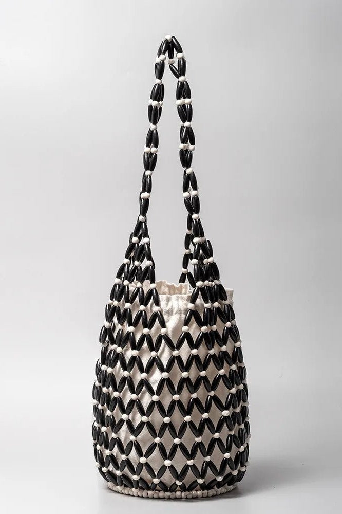 ZEYA - Jessica Woven Beaded Tote Bag