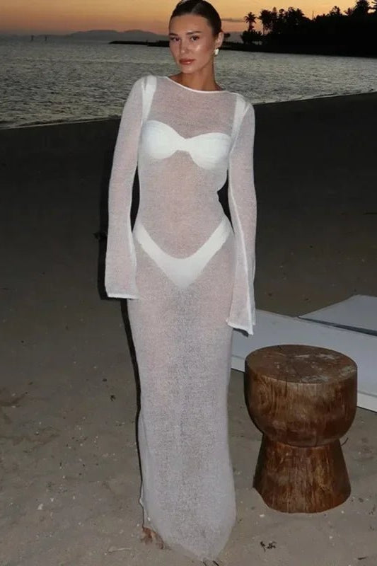 ZEYA - Josephine Hollow-Out Knit Beach Dress