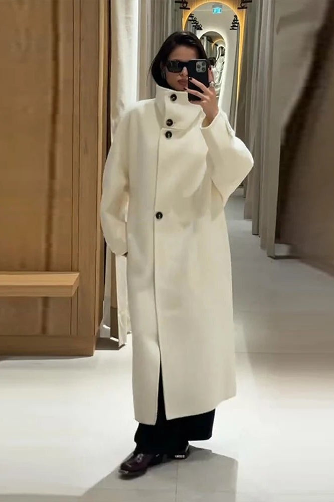 ZEYA - Julia Stand Collar Long Coat