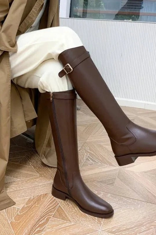 ZEYA - Kara Knee High Leather Boots