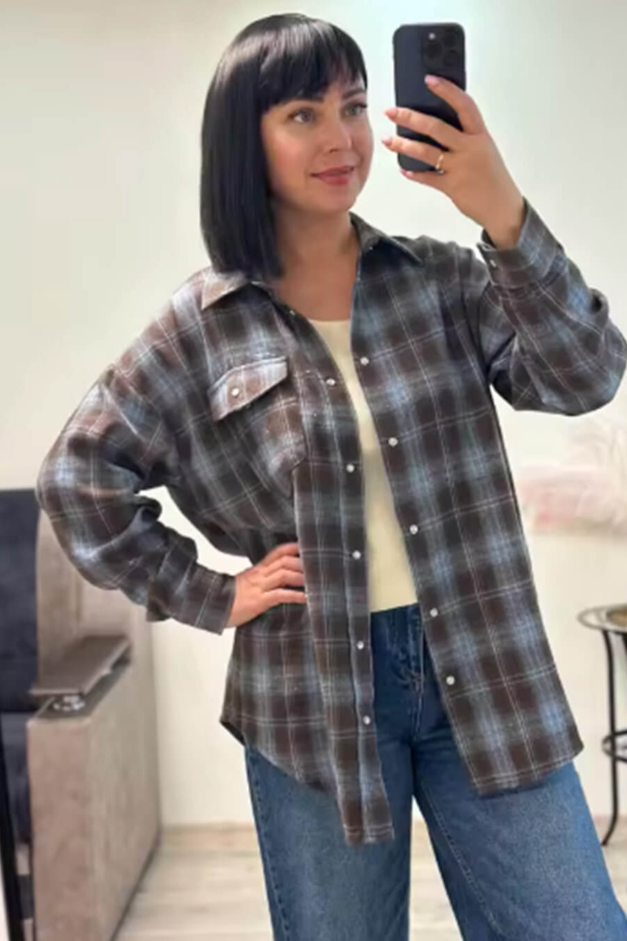 ZEYA - Kate Oversized Plaid Shirt