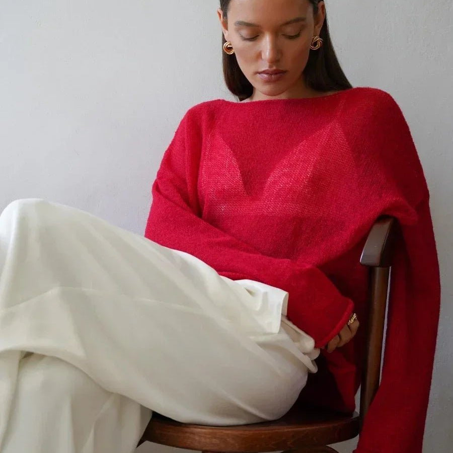 ZEYA - Katelyn Hollow Knit Sweater