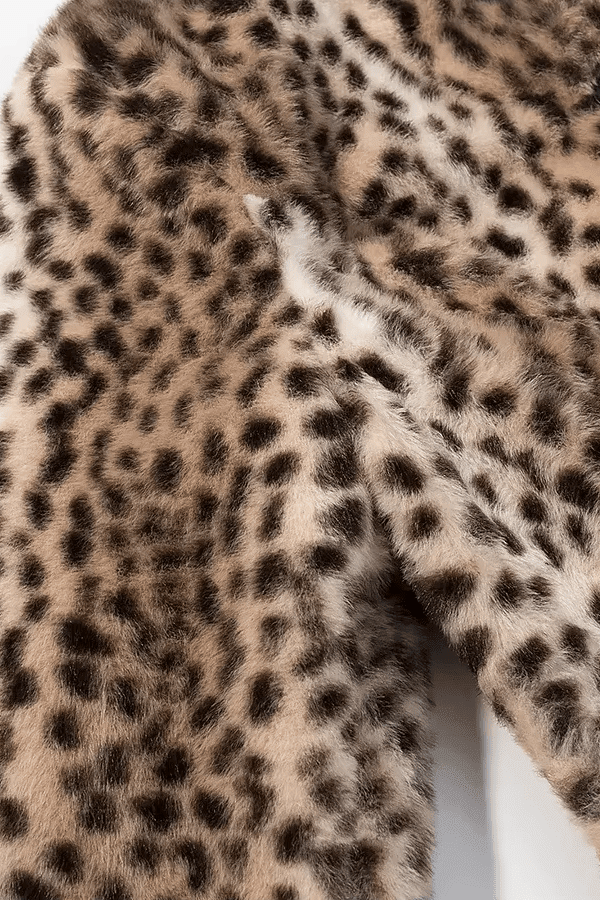 ZEYA - Katie Leopard Faux Fur Cropped Jacket