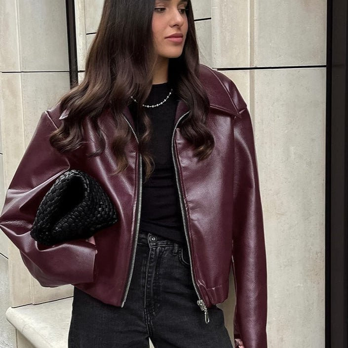 ZEYA - Katie Matte Moto Faux Leather Jacket