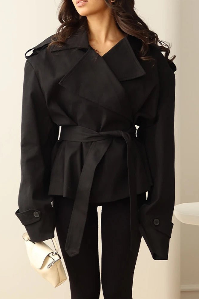 ZEYA - Kelly Belted Cropped Trench Coat