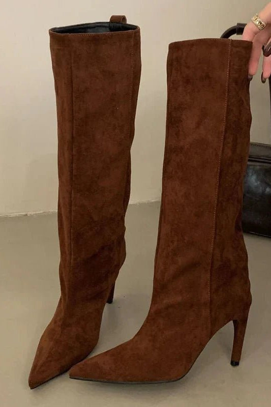 ZEYA - Kendra Suede Knee High Boots