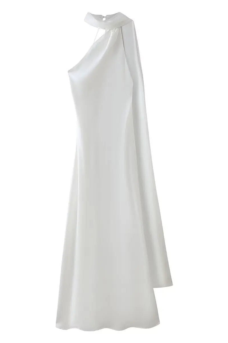 ZEYA - Loredana Halter Silk Satin Maxi Dress