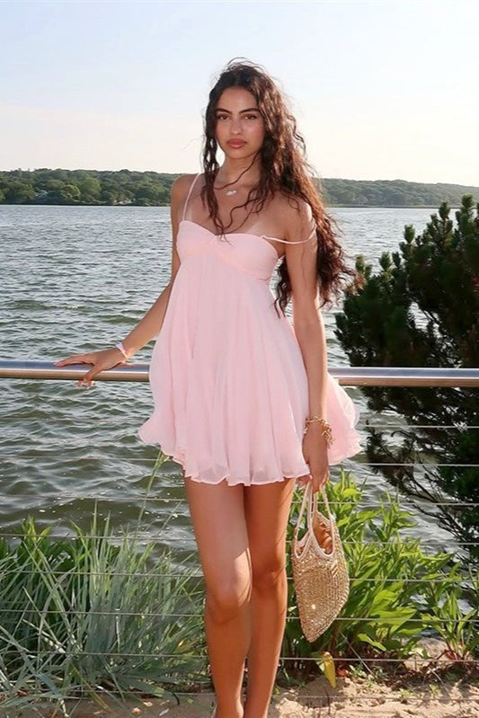 ZEYA - Maisie Off Shoulder Chiffon Mini Dress