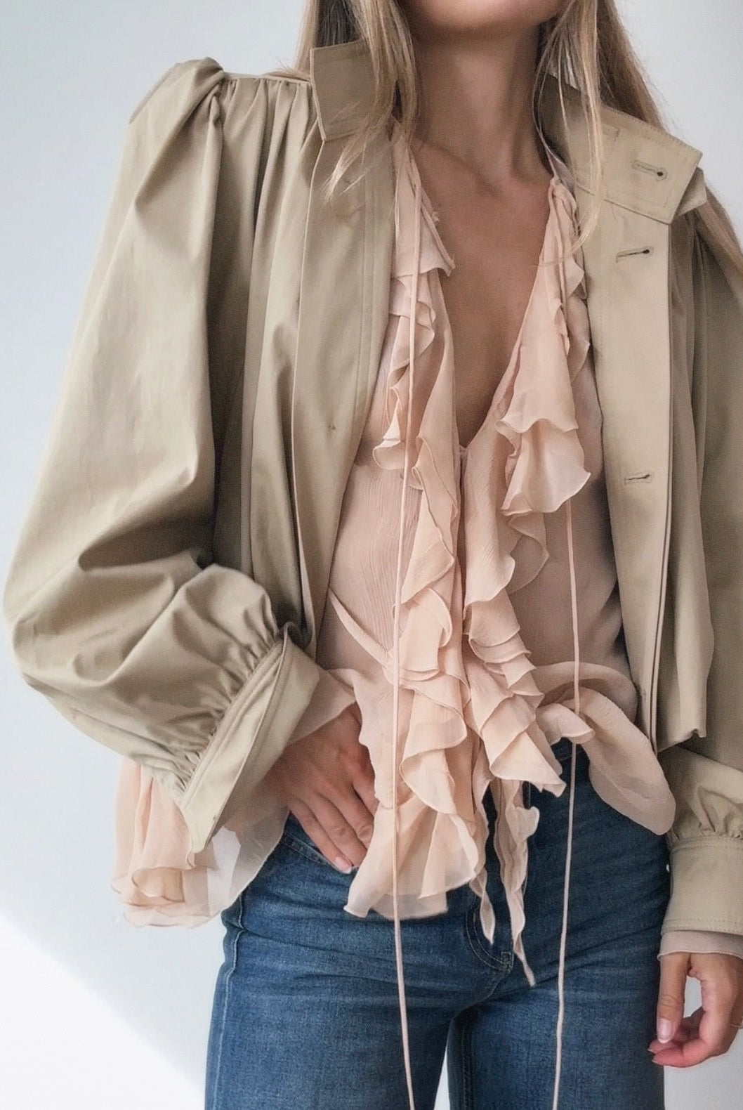ZEYA - Margot Cropped Pleated Jacket