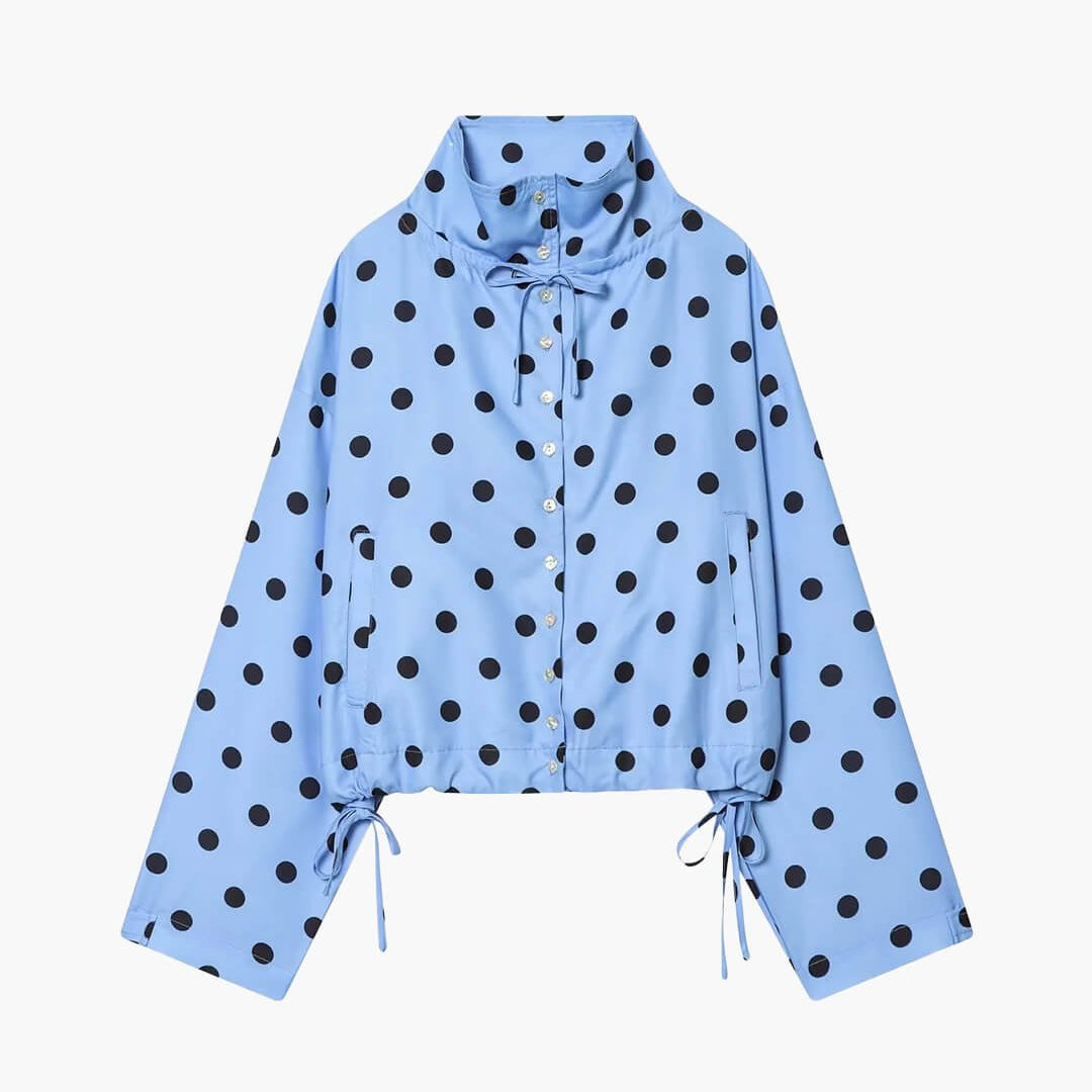 ZEYA - Margot Polka Dot High Collar Jacket