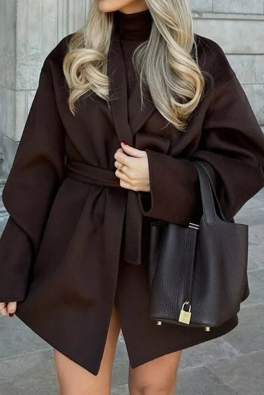 ZEYA - Mary Belted Oversized Wrap Coat
