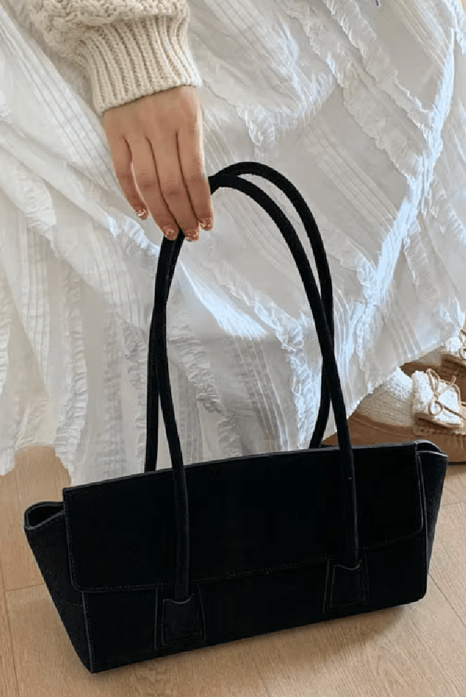 ZEYA - Melissa Vintage Faux Suede Shoulder Bag