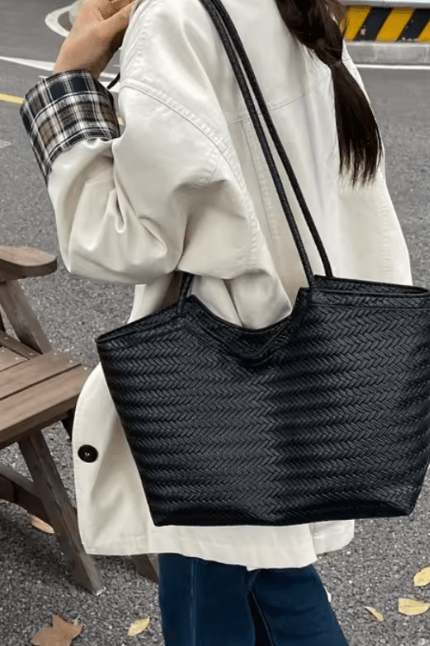 ZEYA - Mica Woven Faux Leather Bag