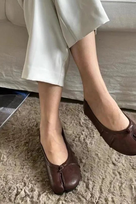 ZEYA - Miranda Split-Toe Leather Mules