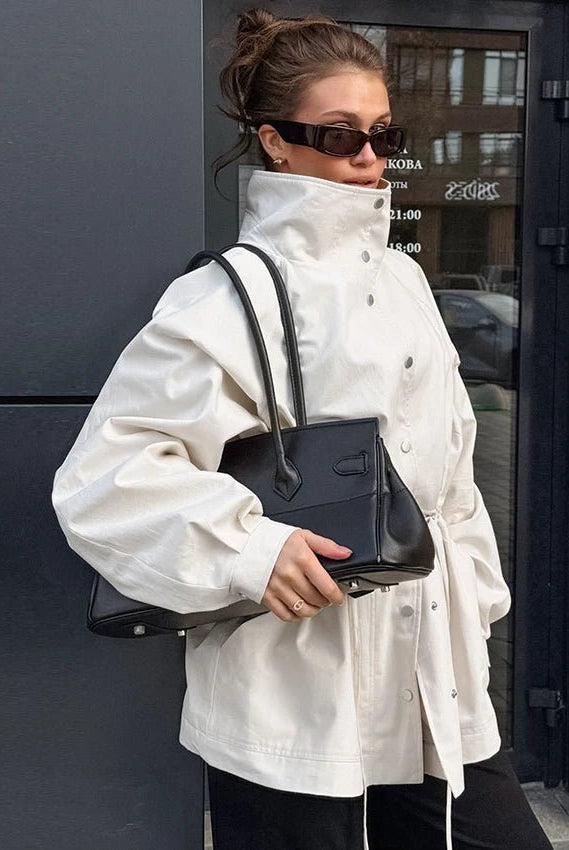 ZEYA - Miriam Contrast Collar Windbreaker Jacket