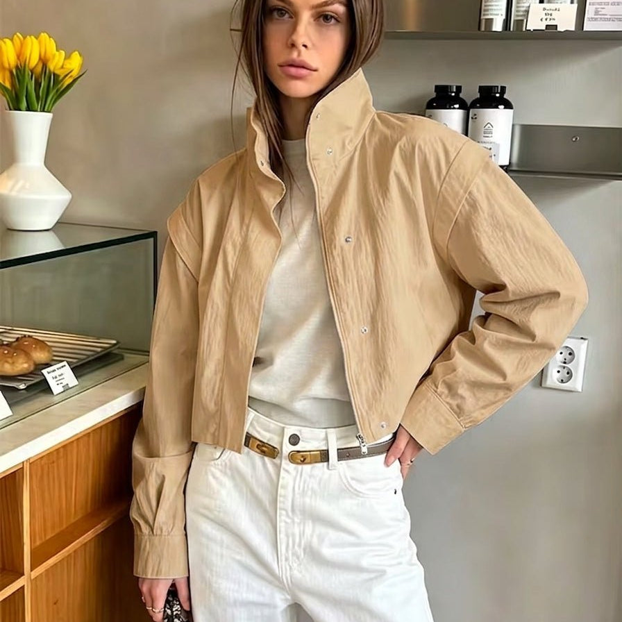 ZEYA - Natalie Cropped Windbreaker Jacket