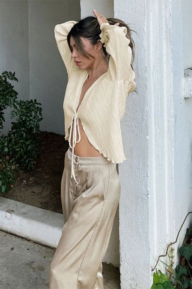 ZEYA - Normani Pleated longsleeve Top