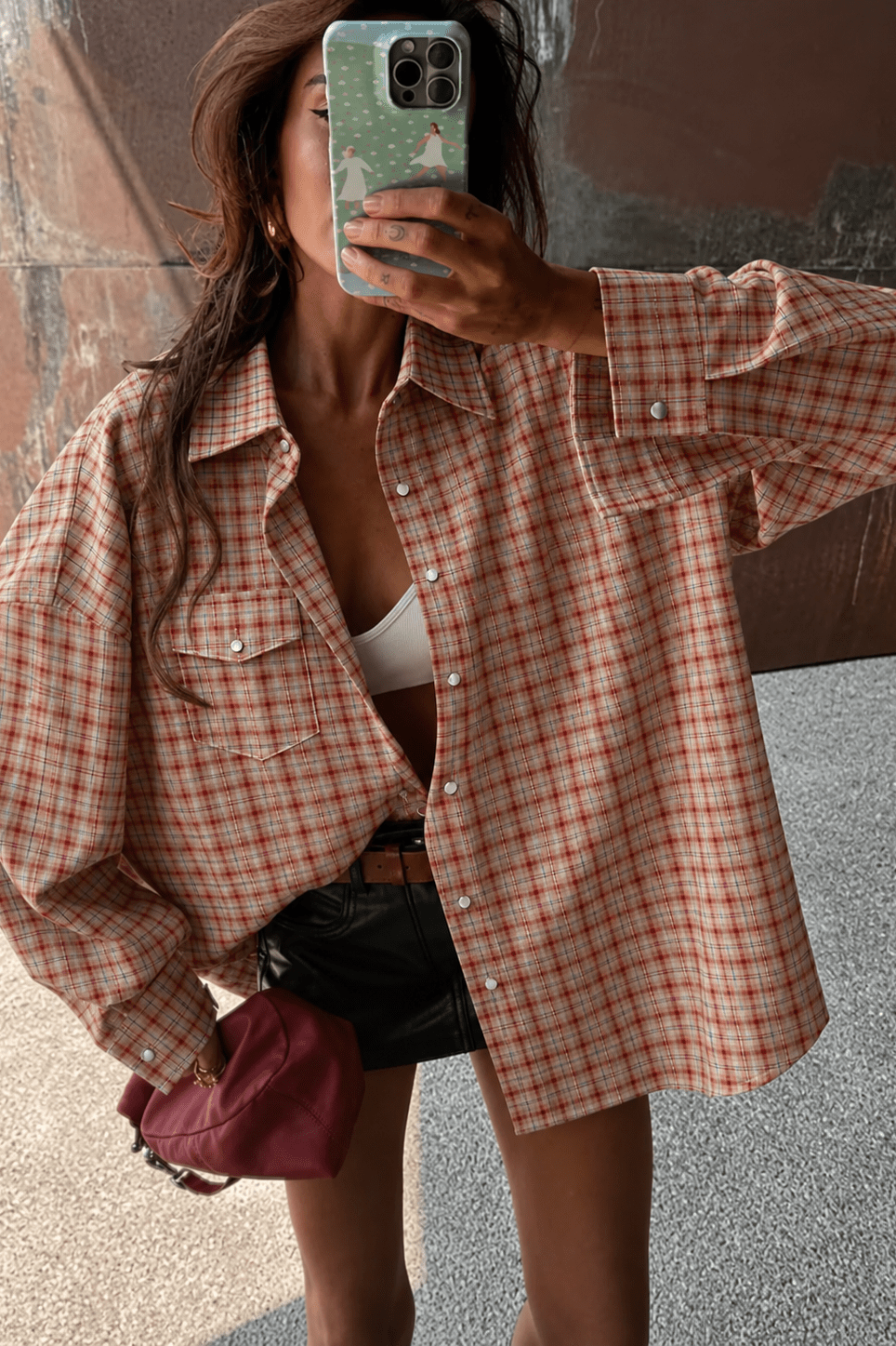 ZEYA - Olivia Oversized Plaid Shirt Blouse